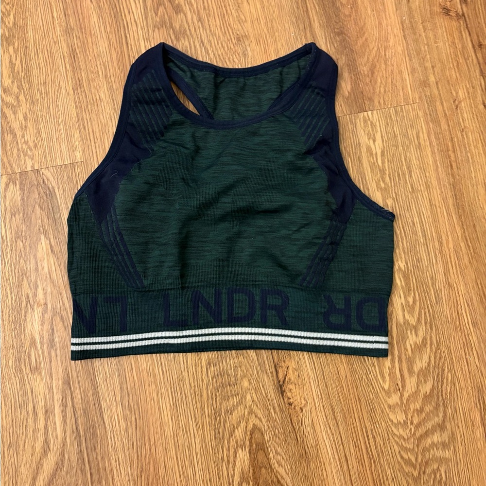 LNDR Dark Green Sports Bra | M/L